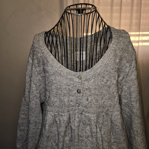 Logo large wool blend cardigan - Picture 2 of 9